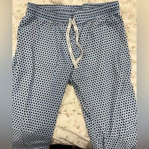Blue Calvin Klein pajama bottoms